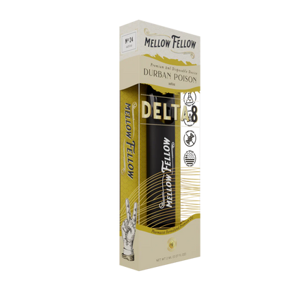 Mellow Fellow Delta 8 THC Premium 2ml Disposable Vape Durban Poison Best Sales Price - Vape Pens