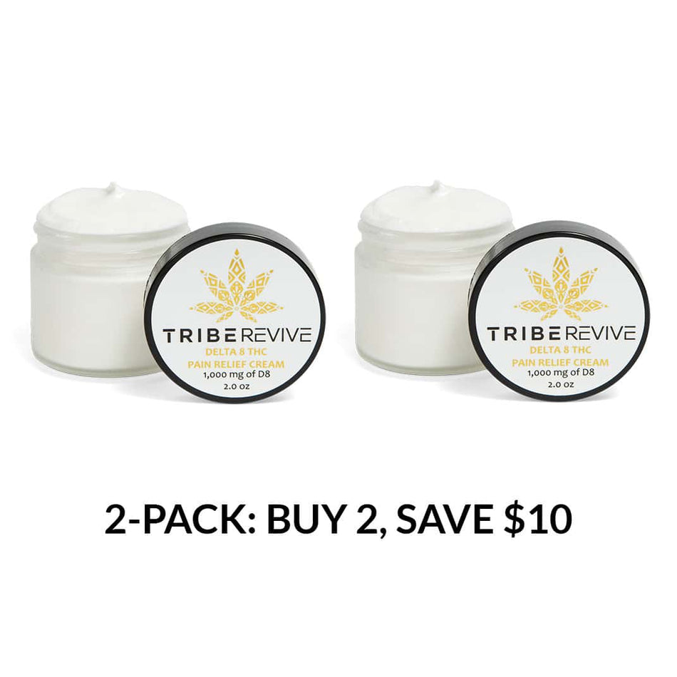 TribeTokes 2-Pack Delta 8 THC Pain Relief Cream | Save $10