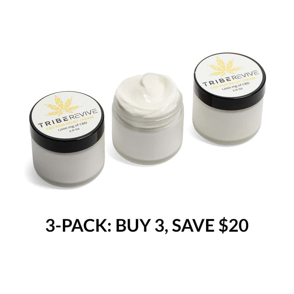 TribeTokes 3-Pack Delta 8 THC Pain Relief Cream | Save $20