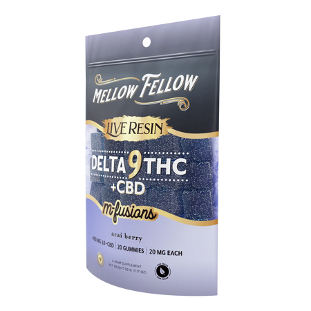 Mellow Fellow Delta 9 Live Resin Edibles 400mg - Acai Best Sales Price - Edibles