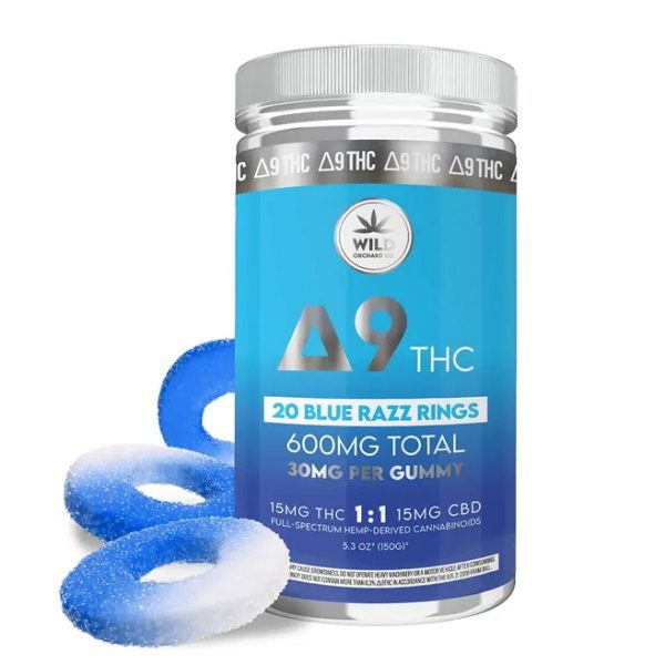Wild Orchard Delta 9 Blue Razz Rings 240mg or 600mg Best Sales Price -