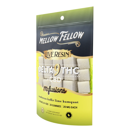 Mellow Fellow Delta 9 Live Resin Edibles 400mg - Rambutan Kaffir Lime Kumquat Best Sales Price - Edibles