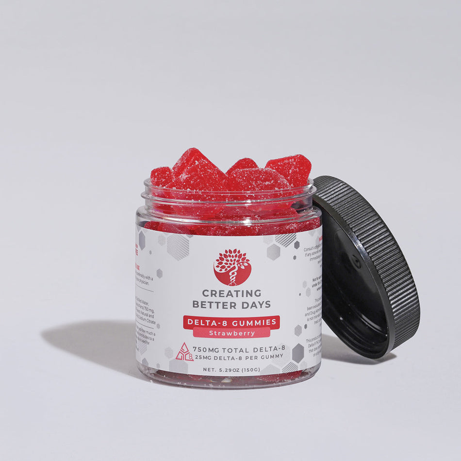 Strawberry Delta 8 Gummies 750 MG