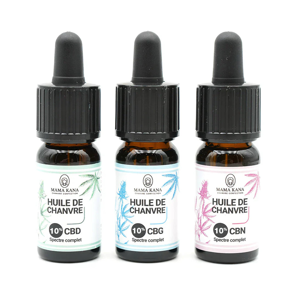 MAMA KANA CBD Pack Découverte Huiles 10% 💧