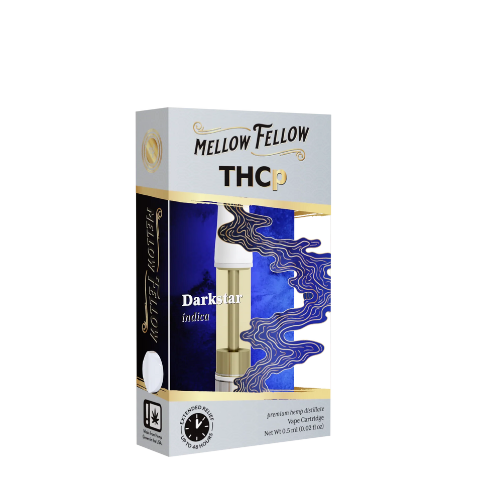 Mellow Fellow THCp 0.5ml Vape Cartridge - Darkstar (indica) Best Sales Price - Vape Cartridges