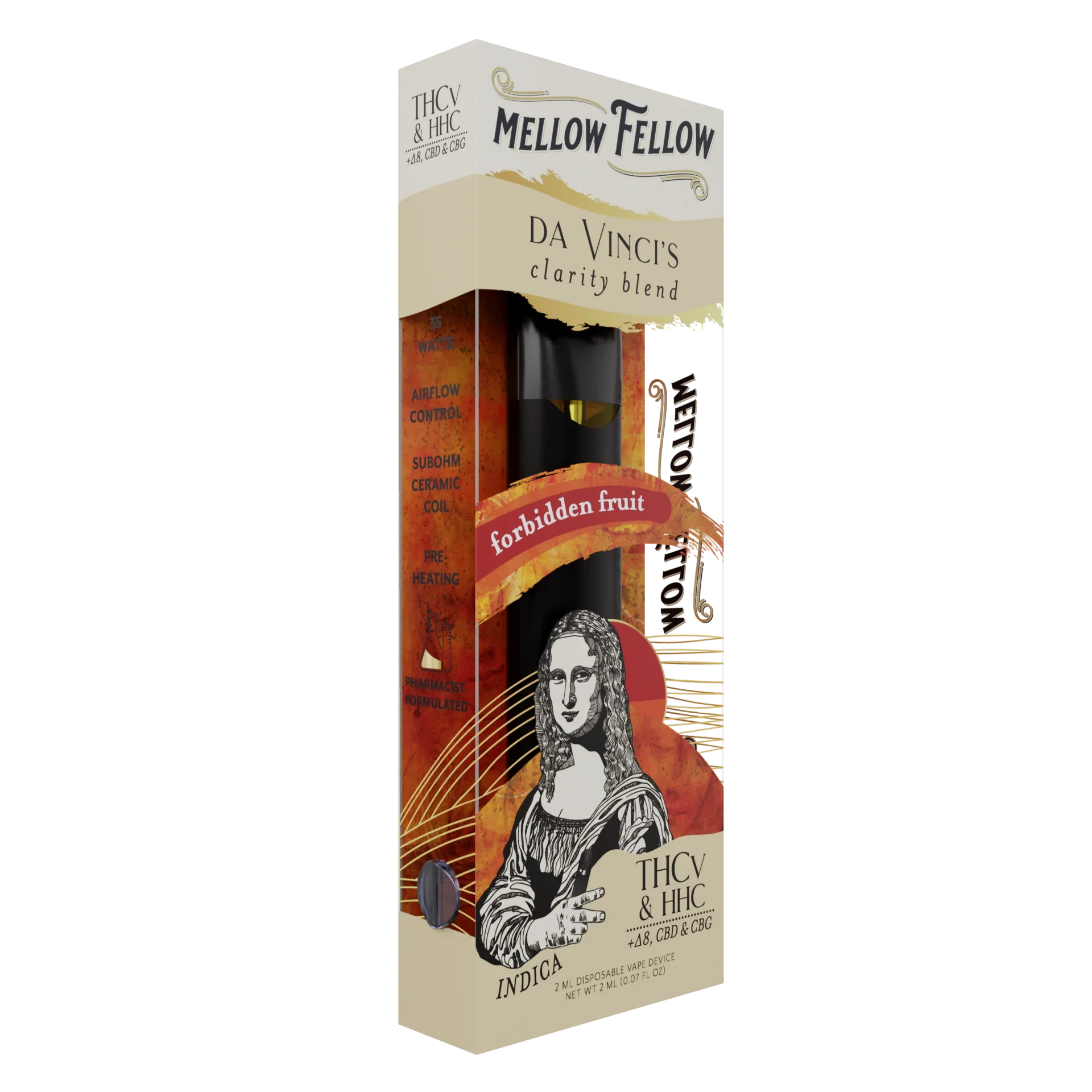 Mellow Fellow da Vinci's Clarity Blend 2ml Disposable Vape Forbidden Fruit Best Sales Price - Vape Pens
