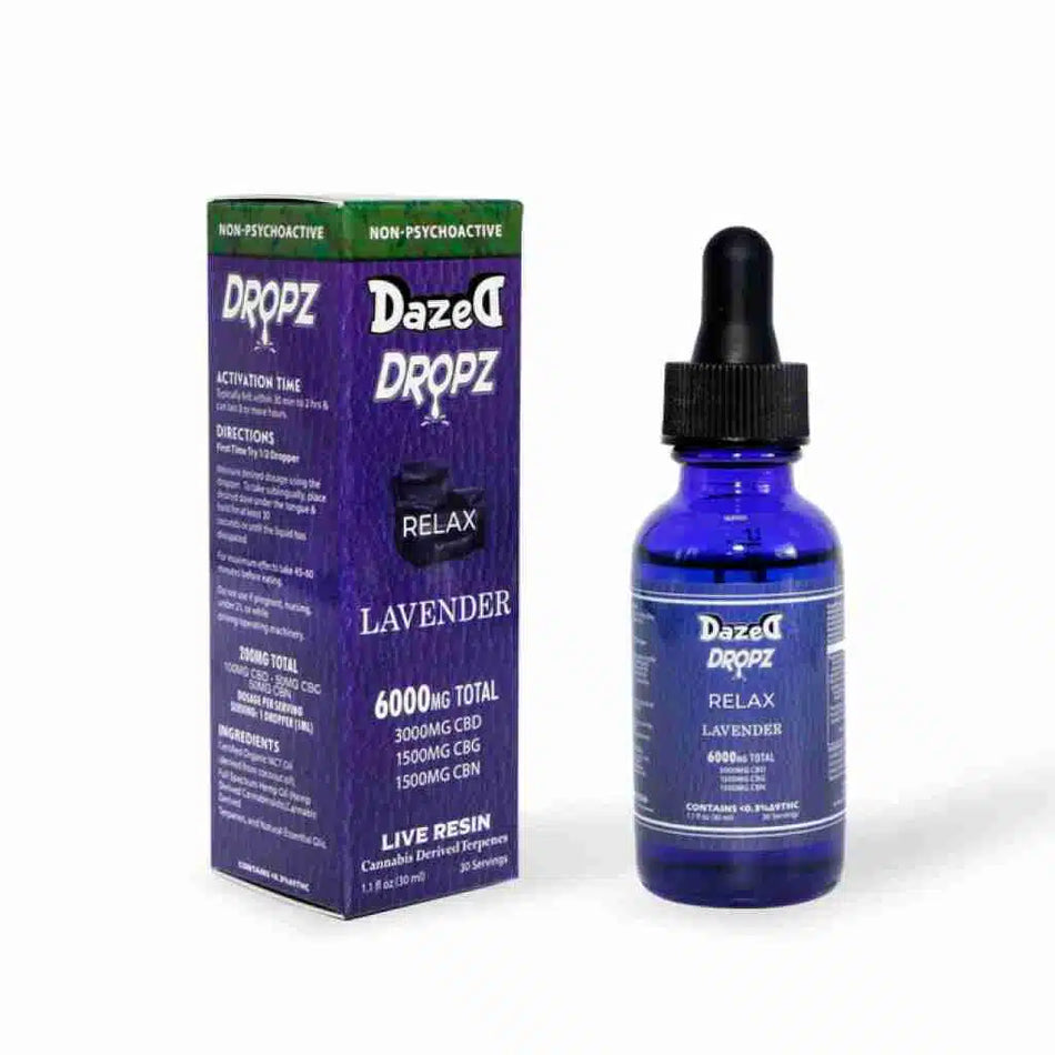 Dazed Dropz THC CBD CBG CBD Oil Tinctures