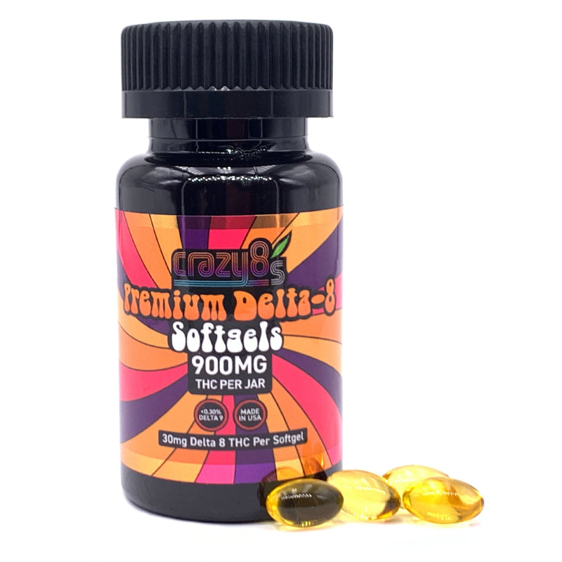 Delta 8 THC Softgel Capsules – 30mgs Each