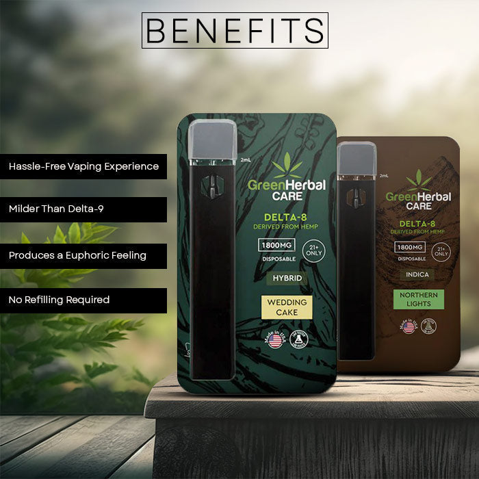 Green Herbal Care GHC Delta-8 THC Disposable Vape Best Sales Price - Vape Pens
