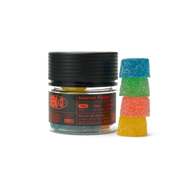 Delta-9 THC CBD Gummies 5pc by Greens & Co