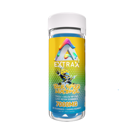 Delta Extrax Blue Razz Lemonade | Gummies THCa 7000mg | Adios Blend Best Sales Price - Gummies