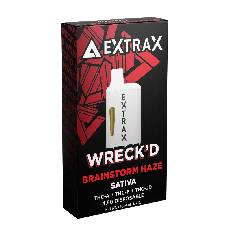 Delta Extrax Brainstorm Haze | Disposable THCA 4.5G | Wreck’d Best Sales Price - Vape Pens