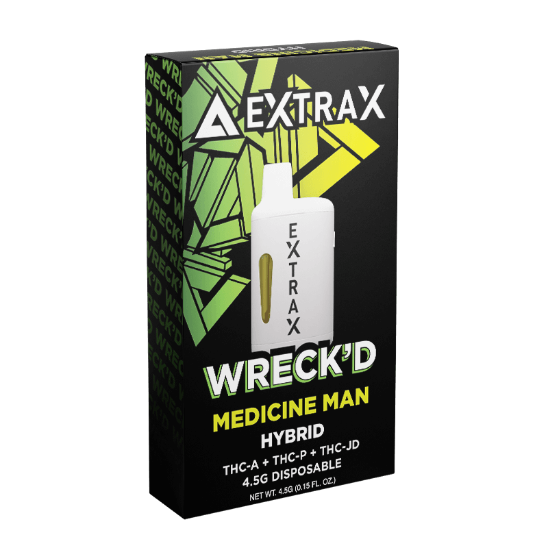 Delta Extrax Medicine Man | Disposable THCA 4.5G | Wreck’d Best Sales Price - Vape Pens