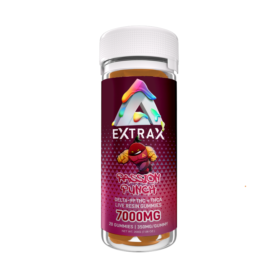 Delta Extrax Passion Punch | Gummies THCa 7000mg | Adios Blend Best Sales Price - Gummies