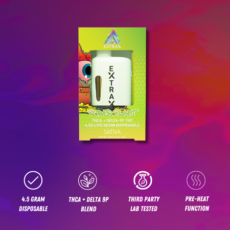 Delta Extrax Power Plant | Disposable THCA 4.5G | Adios Blend Best Sales Price - Vape Pens