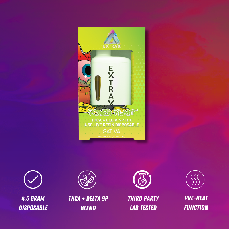 Delta Extrax Power Plant | Disposable THCA 4.5G | Adios Blend Best Sales Price - Vape Pens