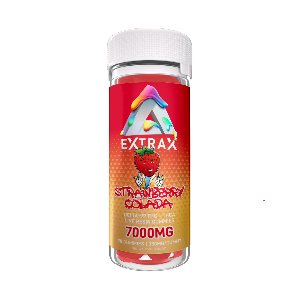 Delta Extrax Strawberry Colada | Gummies THCa 7000mg | Adios Blend Best Sales Price - Gummies