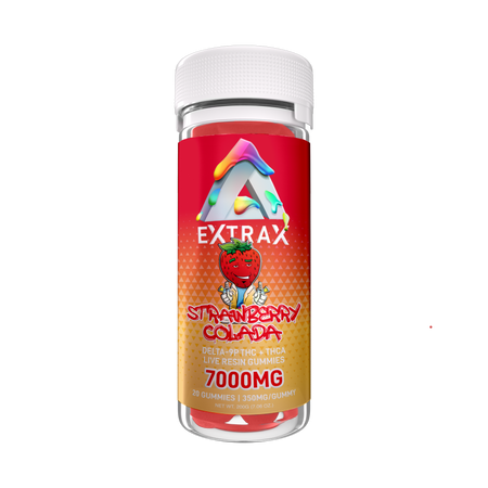 Delta Extrax Strawberry Colada | Gummies THCa 7000mg | Adios Blend Best Sales Price - Gummies