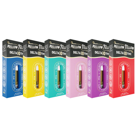 Mellow Fellow Delta 10 1ml Vape Cartridge Sampler (6 Pack) Best Sales Price - Bundles