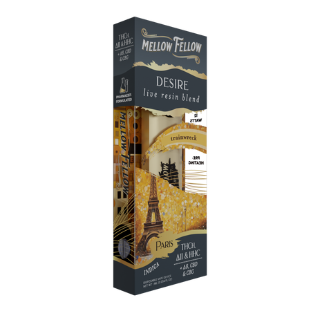 Mellow Fellow Desire Paris - Trainwreck - Indica - 1ml Live Resin Disposable Vape Best Sales Price - Vape Pens