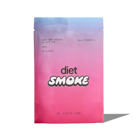 Diet Smoke Blue Raspberry 10MG DELTA-8 THC Gummies Best Sales Price - Gummies