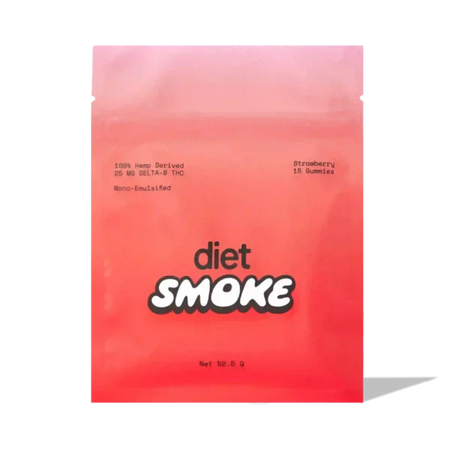 Diet Smoke Strawberry Gummies DELTA-8 THC Best Sales Price - Gummies