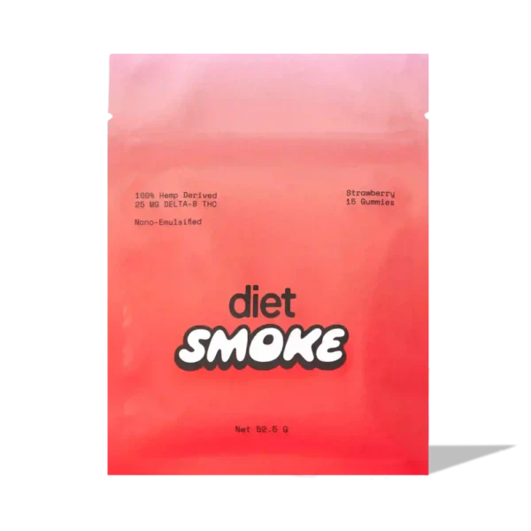 Diet Smoke Strawberry Gummies DELTA-8 THC Best Sales Price - Gummies