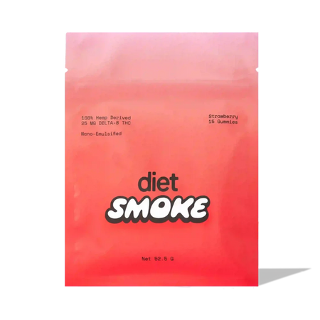 Diet Smoke Strawberry Gummies DELTA-8 THC Best Sales Price - Gummies