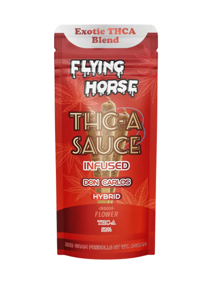 Don Carlos Flying Horse THCA Sauce Infused Pre-Rolls 2G 3ct