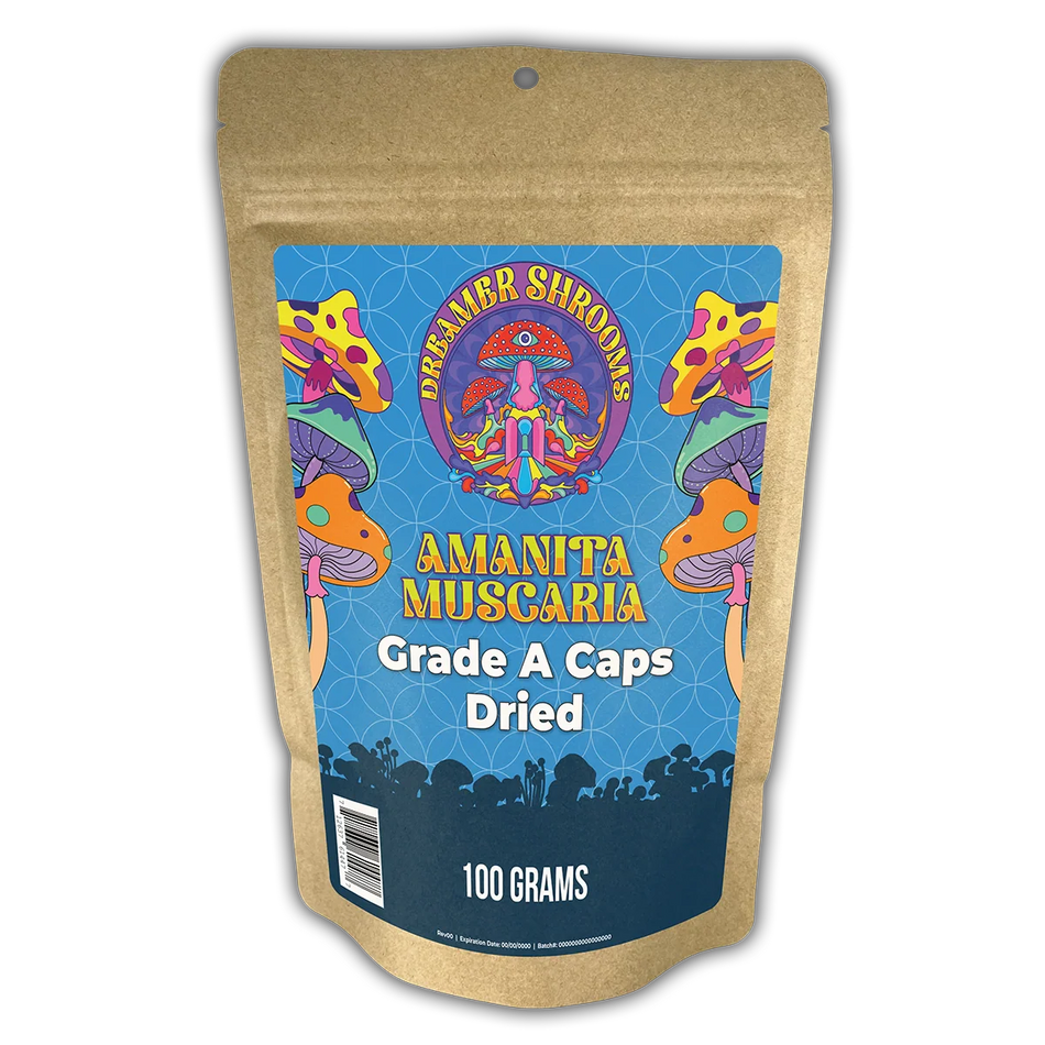 Amanita Muscaria Grade A Caps Dried