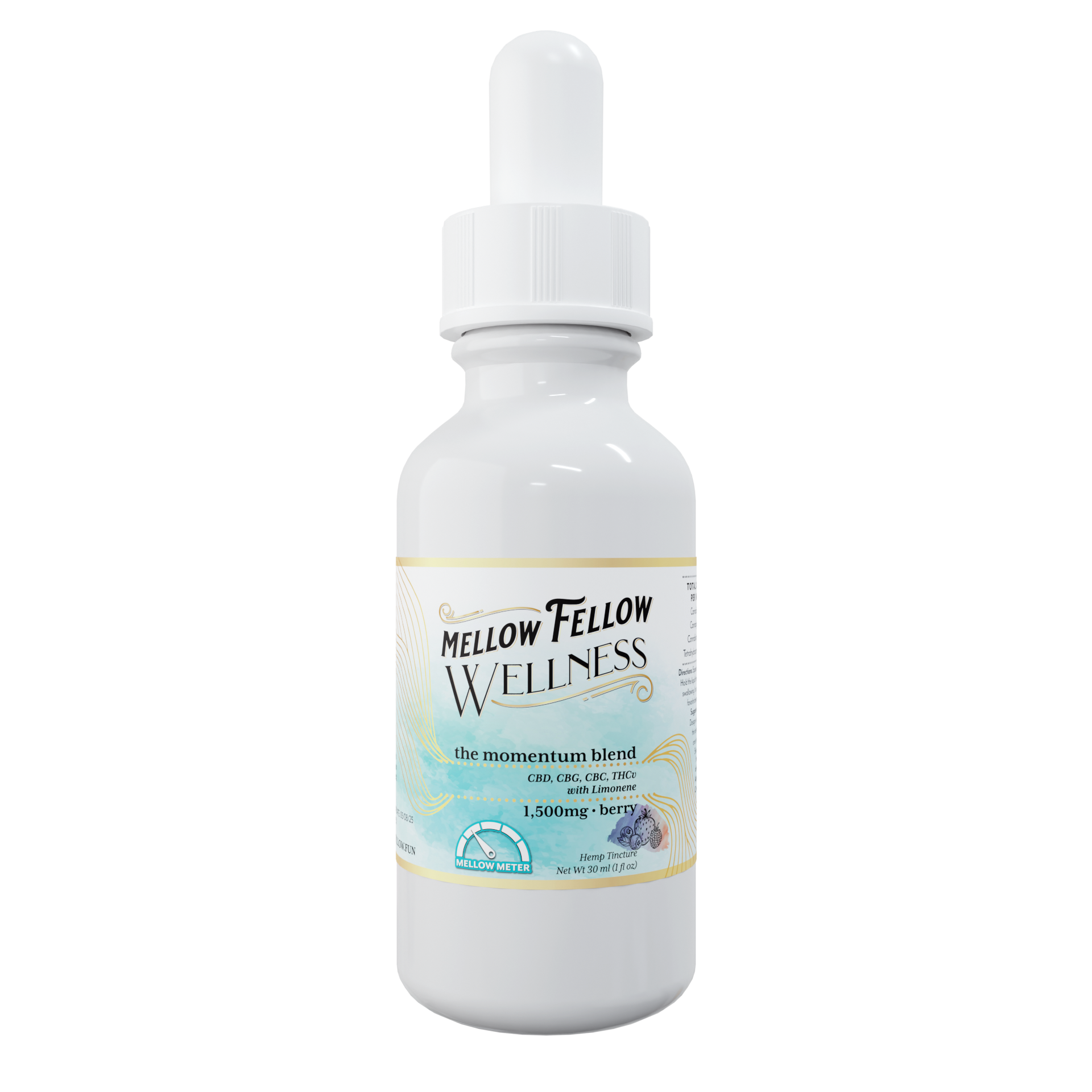 Mellow Fellow Wellness Tincture - Momentum Blend - Berry - 1500mg Best Sales Price - Edibles