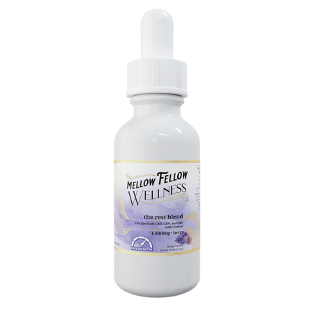 Mellow Fellow Wellness Tincture - Rest Blend - Berry - 1500mg Best Sales Price - Edibles