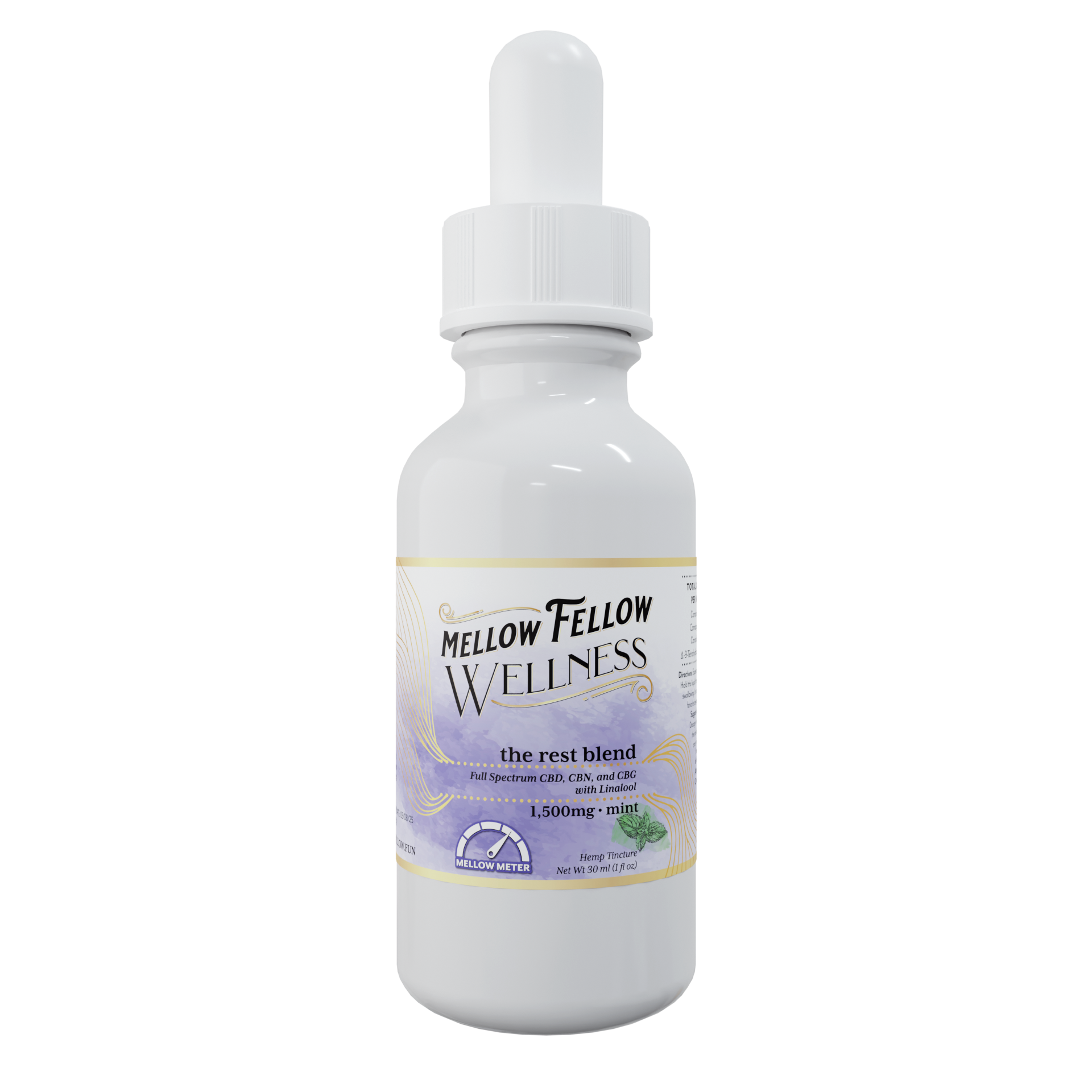 Mellow Fellow Rest Blend CBD Tincture - 1500mg - Mint Best Sales Price - Edibles