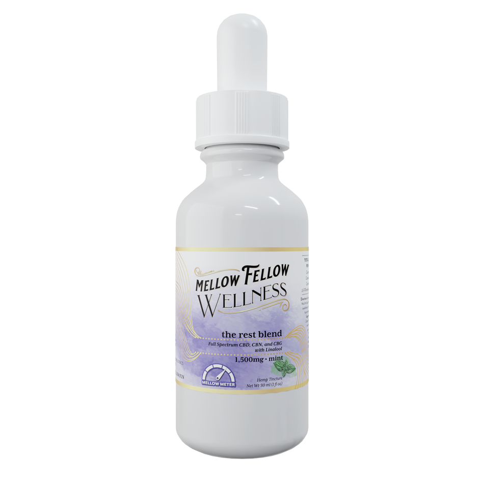 Mellow Fellow Rest Blend CBD Tincture - 1500mg - Mint Best Sales Price - Edibles