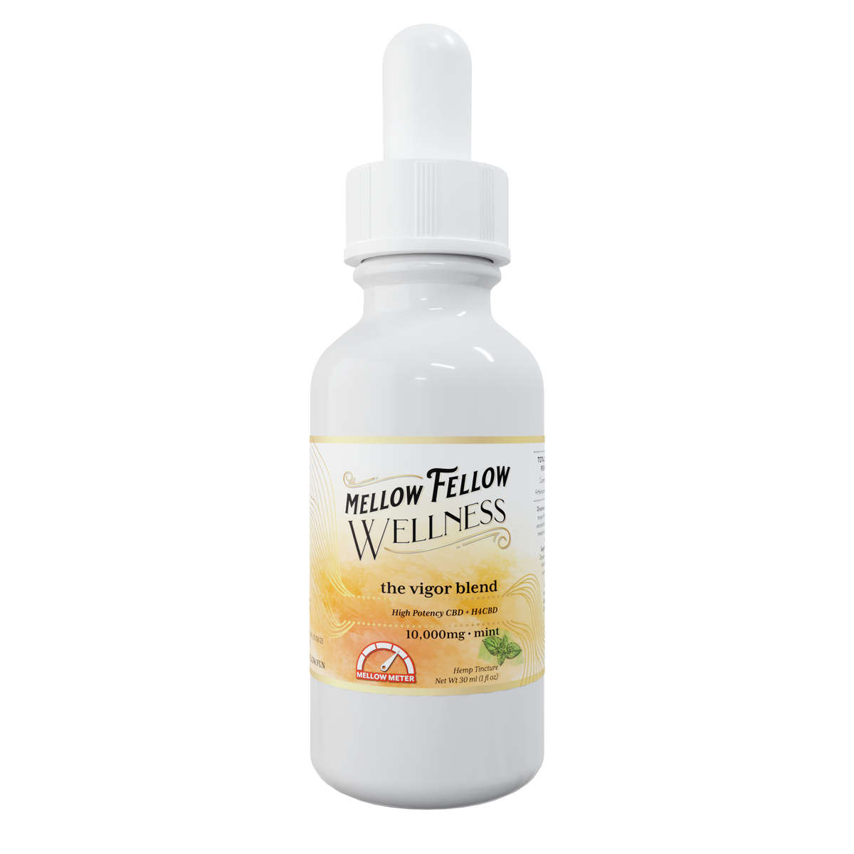 Mellow Fellow Vigor Blend CBD Tincture - 10,000mg - Mint Best Sales Price - Edibles