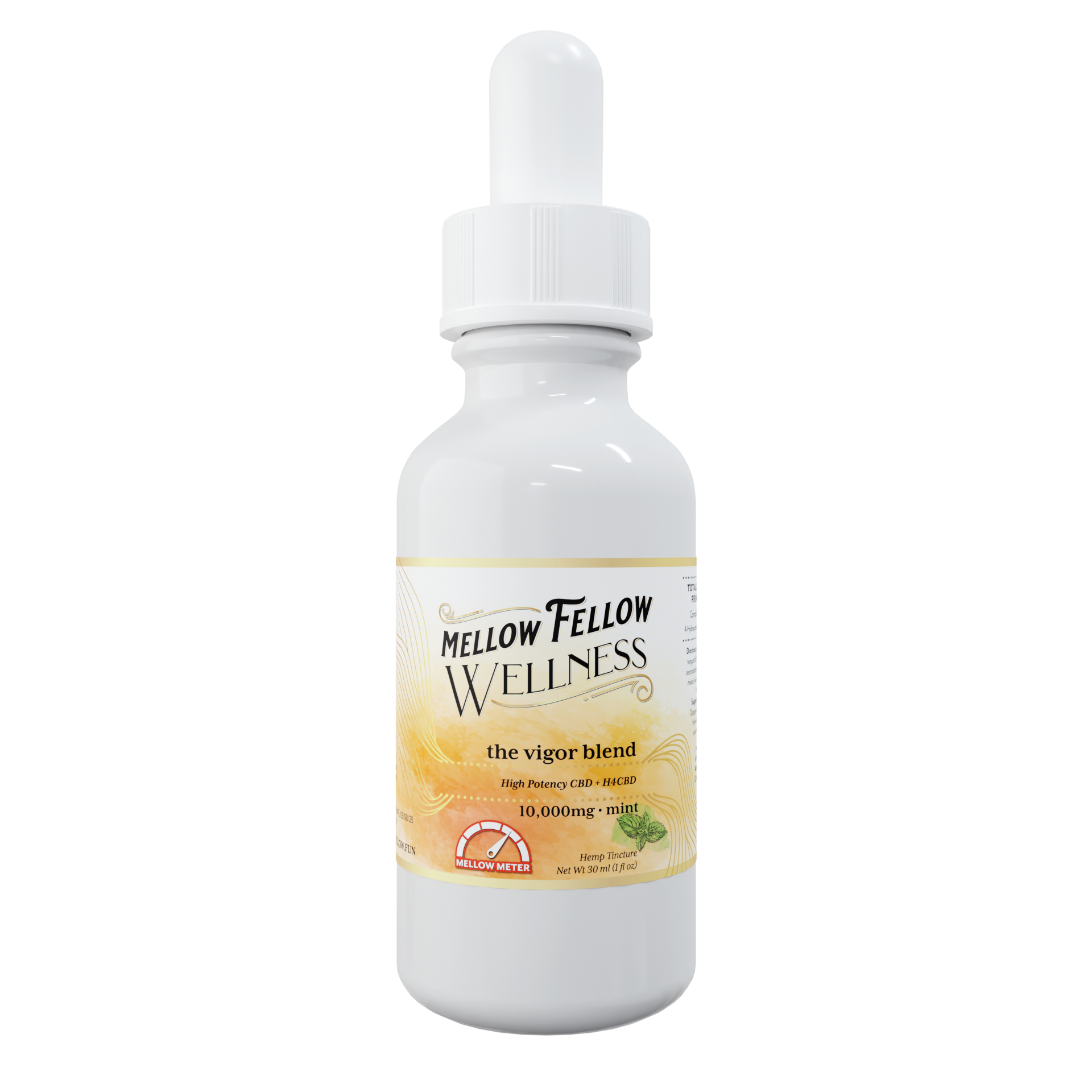Mellow Fellow Vigor Blend CBD Tincture - 10,000mg - Mint Best Sales Price - Edibles