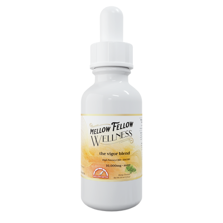 Mellow Fellow Vigor Blend CBD Tincture - 10,000mg - Mint Best Sales Price - Edibles