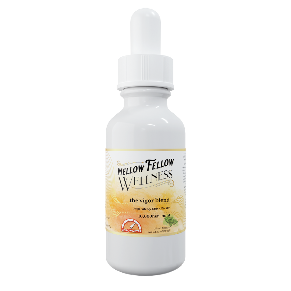 Mellow Fellow Vigor Blend CBD Tincture - 10,000mg - Mint Best Sales Price - Edibles
