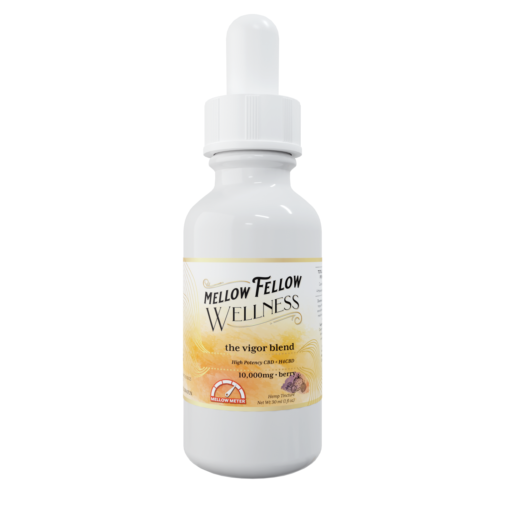 Mellow Fellow Wellness Tincture - Vigor Blend - Berry - 10,000mg Best Sales Price - Edibles