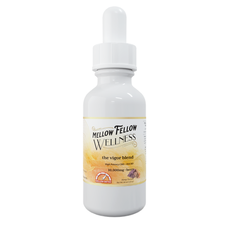 Mellow Fellow Wellness Tincture - Vigor Blend - Berry - 10,000mg Best Sales Price - Edibles