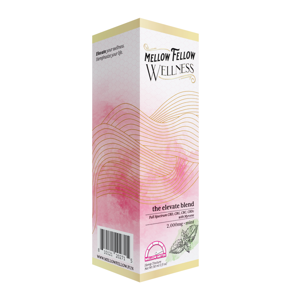 Mellow Fellow Elevate Blend CBD Tincture - 2000mg - Mint Best Sales Price - Edibles