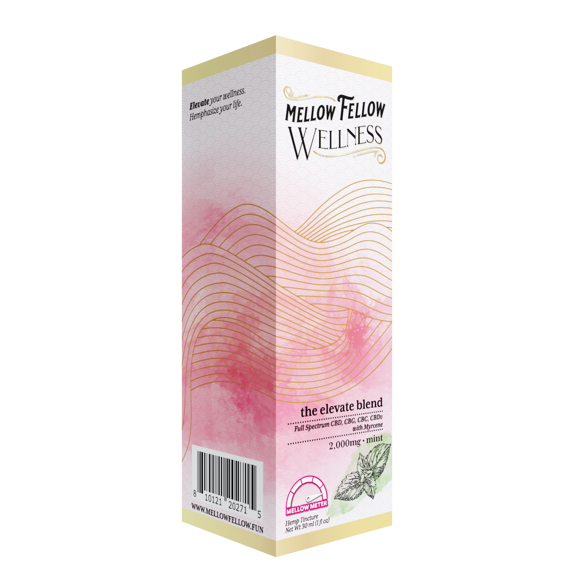 Mellow Fellow Elevate Blend CBD Tincture - 2000mg - Mint Best Sales Price - Edibles