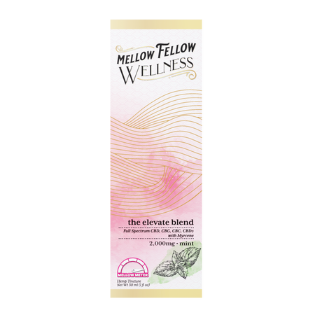 Mellow Fellow Elevate Blend CBD Tincture - 2000mg - Mint Best Sales Price - Edibles