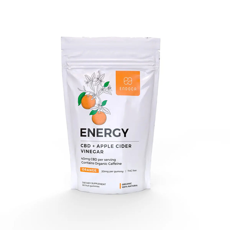 Endoca CBD Gummies “Energy” 1200 mg CBD, THC Fri, Orange