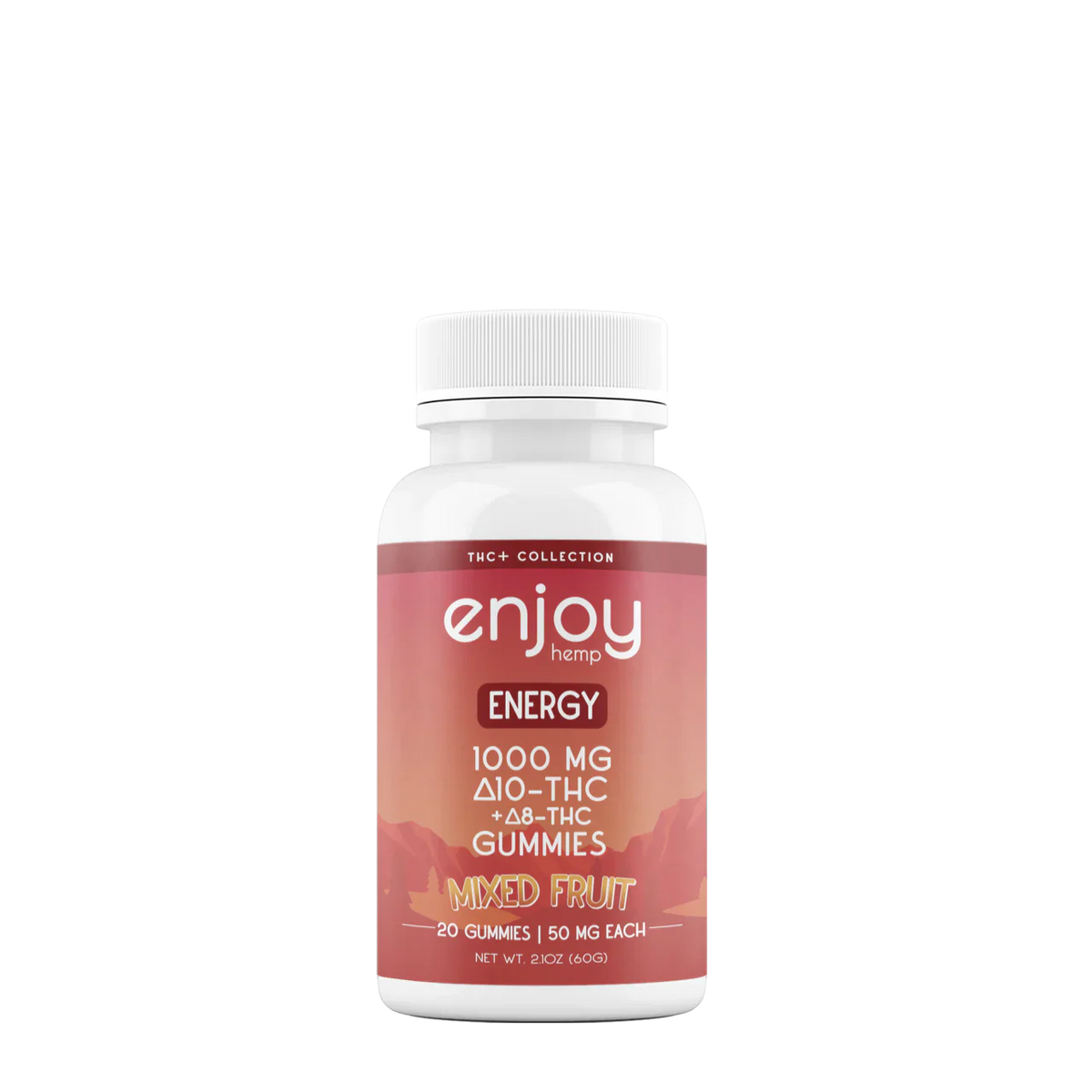 Enjoy Hemp Energy Delta 10 THC + Delta 8 THC Gummies 1000mg Total 20pcs Best Sales Price - Gummies