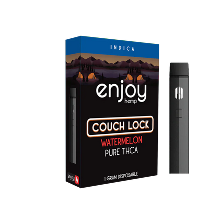 Enjoy Hemp Pure THCA 1ml Disposable for Couch Lock - Watermelon - Indica Best Sales Price - Vape Pens