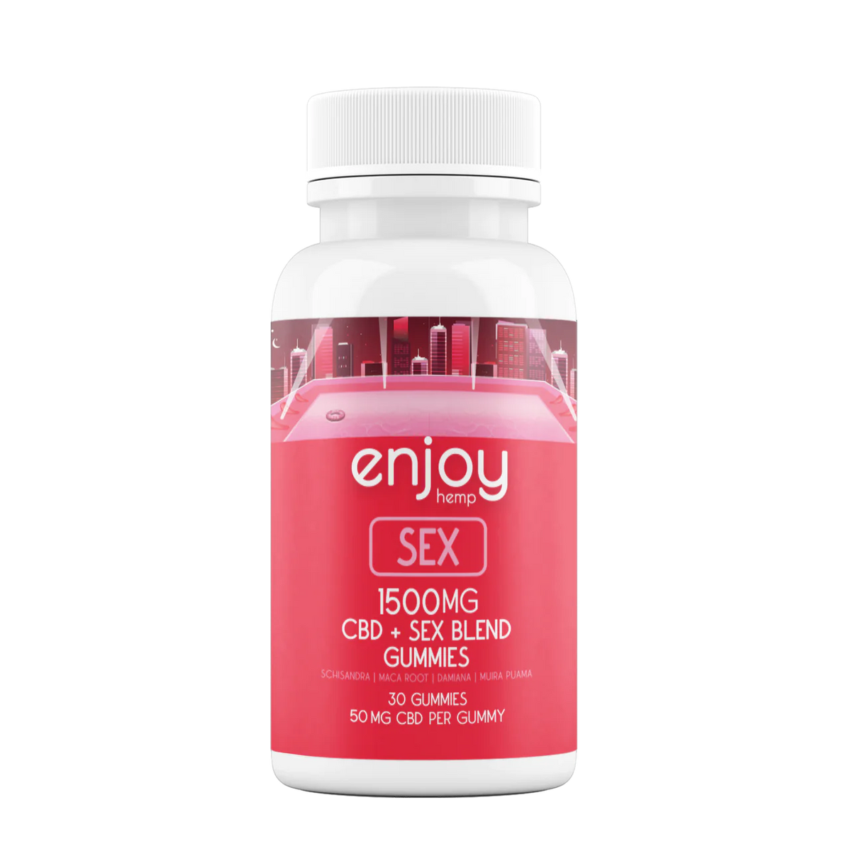 Enjoy Hemp Sex Gummies - Full Spectrum CBD + Maca Root + Schisandra + Damiana + Muira Puama Best Sales Price - Gummies