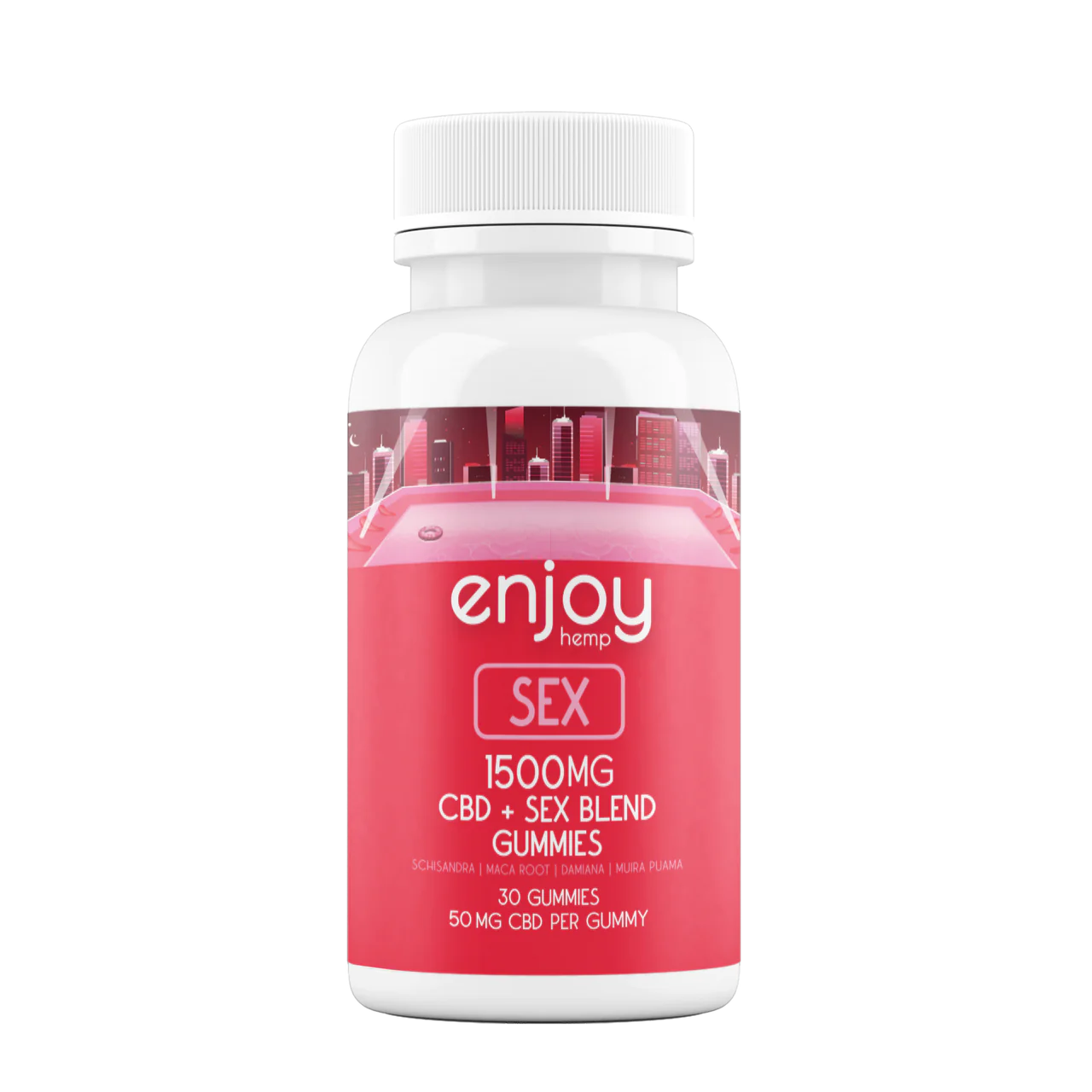 Enjoy Hemp Sex Gummies - Full Spectrum CBD + Maca Root + Schisandra + Damiana + Muira Puama Best Sales Price - Gummies