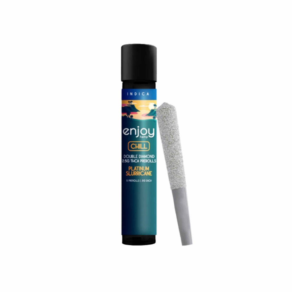 Enjoy Hemp 2.5g Mega Potency Double Diamond THCA Prerolls for Chill - Platinum Slurricane (Indica)