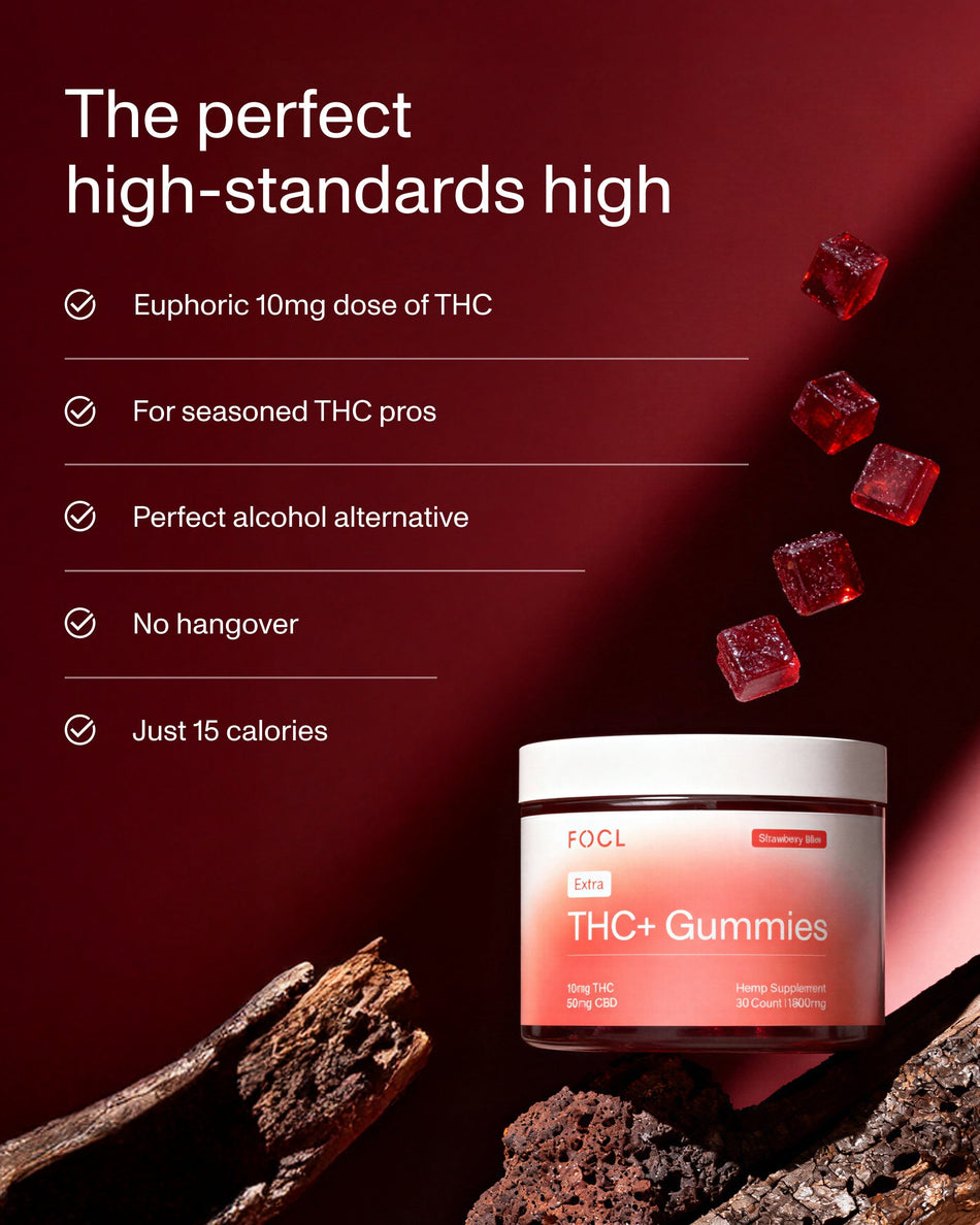 FOCL THC+ Extra 10mg Gummies